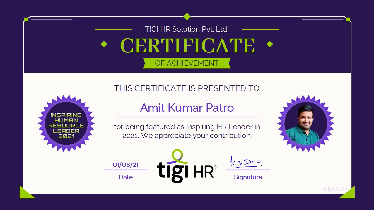Amit Kumar Patro - Inspiring HR Leaders