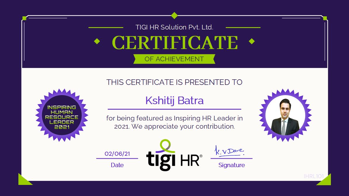 Kshitij Batra - Inspiring HR Leader